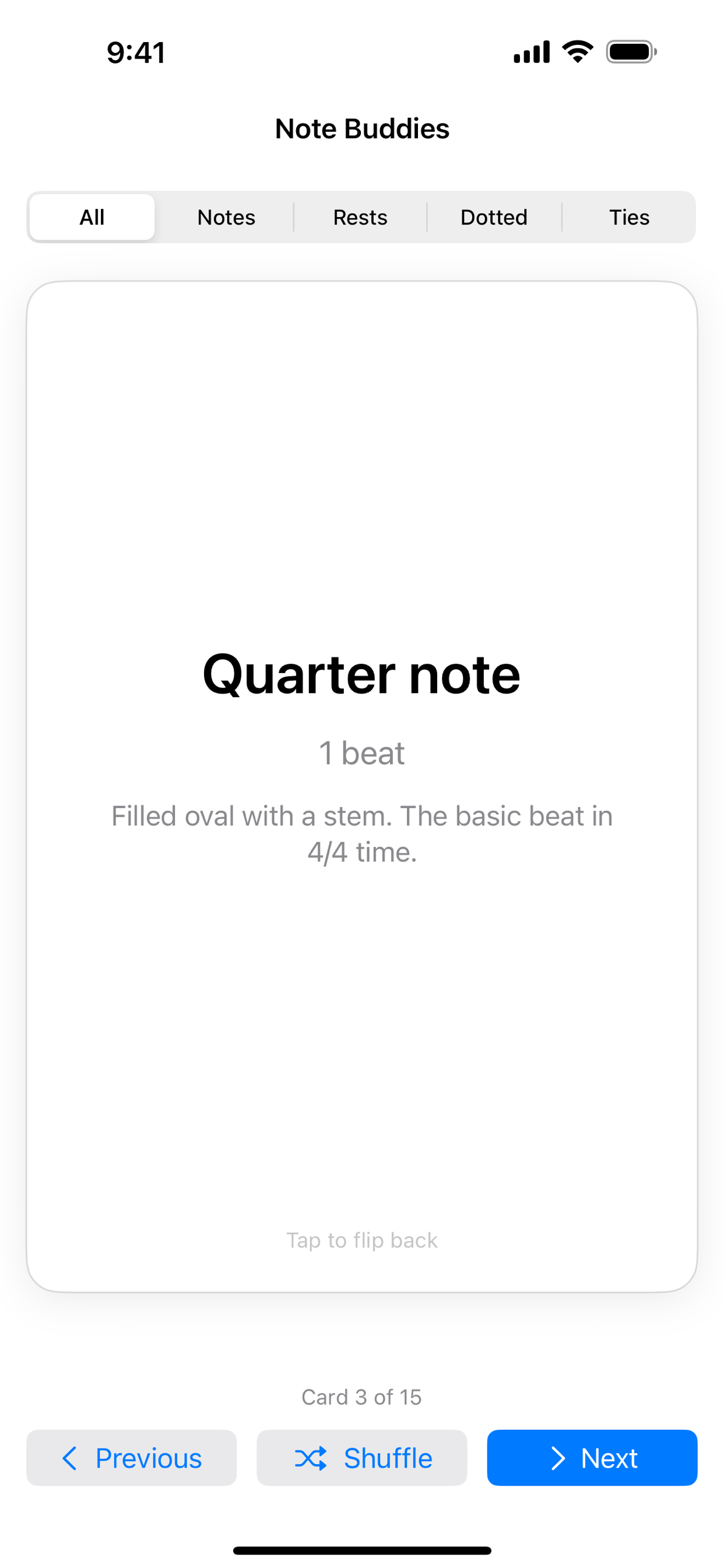NoteBuddies quarter note revealed