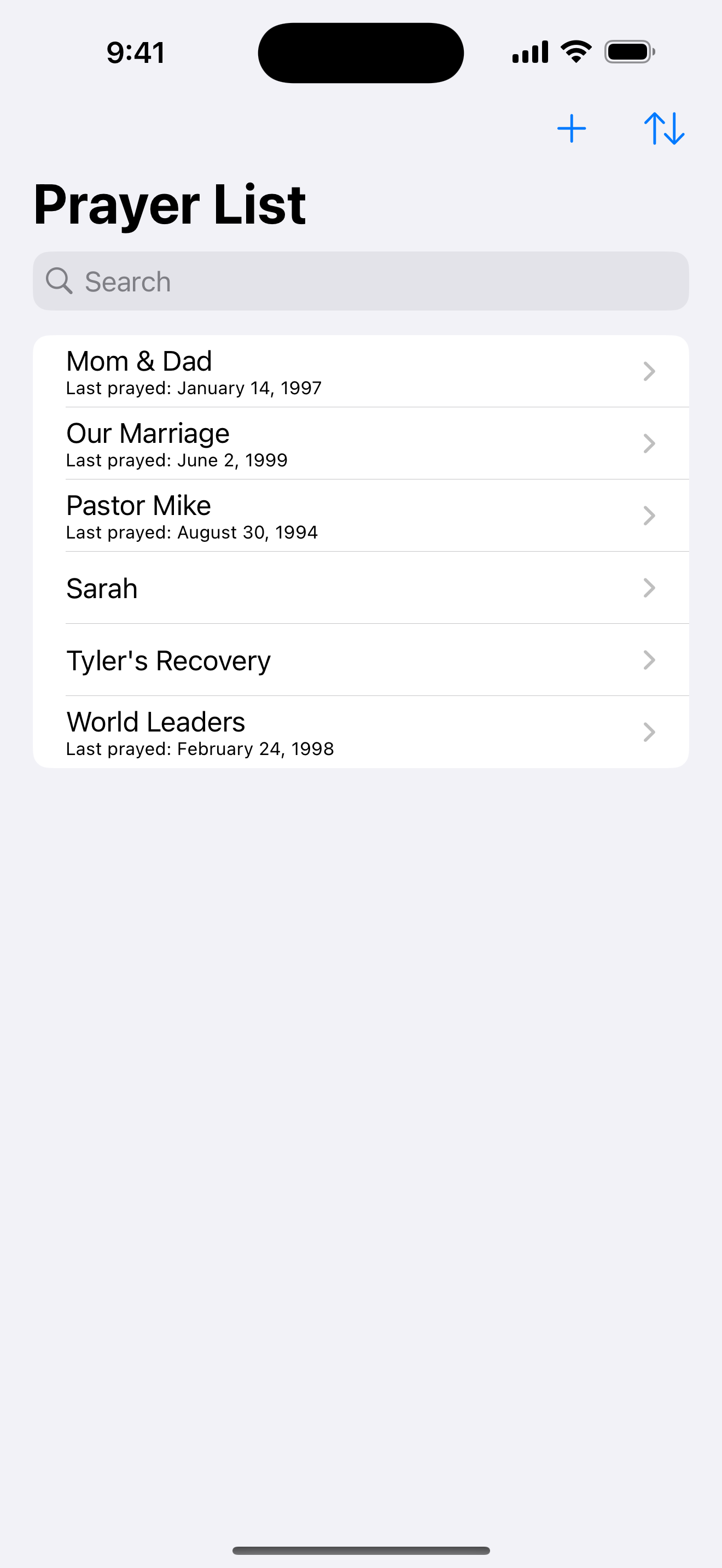 Pray Your List – Prayer List