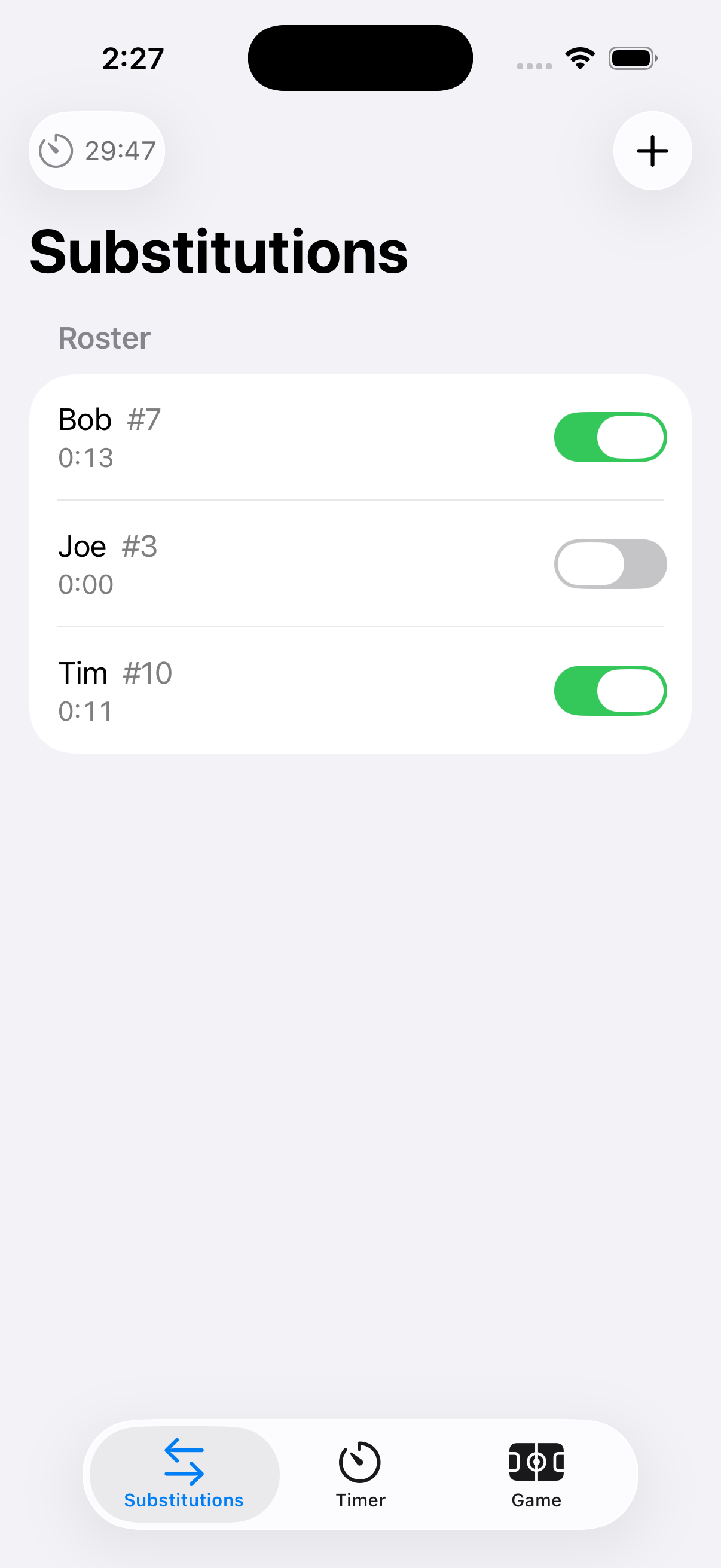 Soccer Game Manager iPhone screen 1